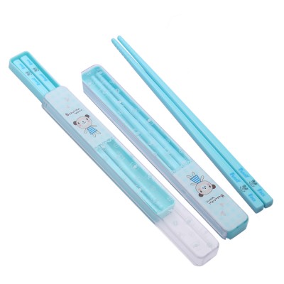 Wholesale  ABS Material Plastic Chopsticks Customized Logo Chopsticks With Box